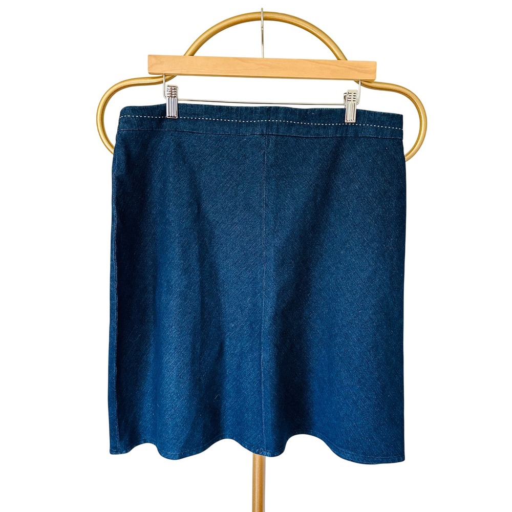 MG Originals Vintage 90s Denim Mini Skirt Dark‎ Wash Blue Size 16